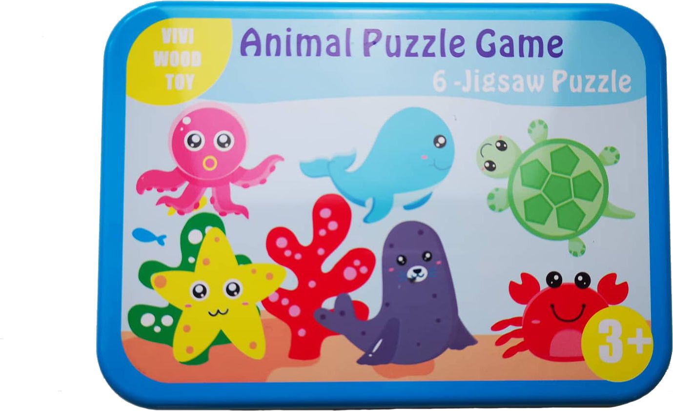 VIVI WOOD TOY Moje první puzzle 6v1 moře - obrázek 1