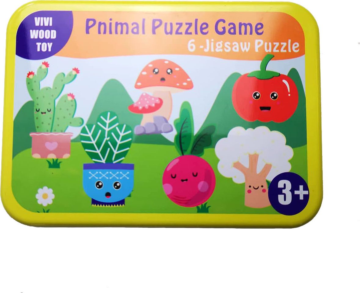 VIVI WOOD TOY Moje první puzzle 6v1 rostliny - obrázek 1