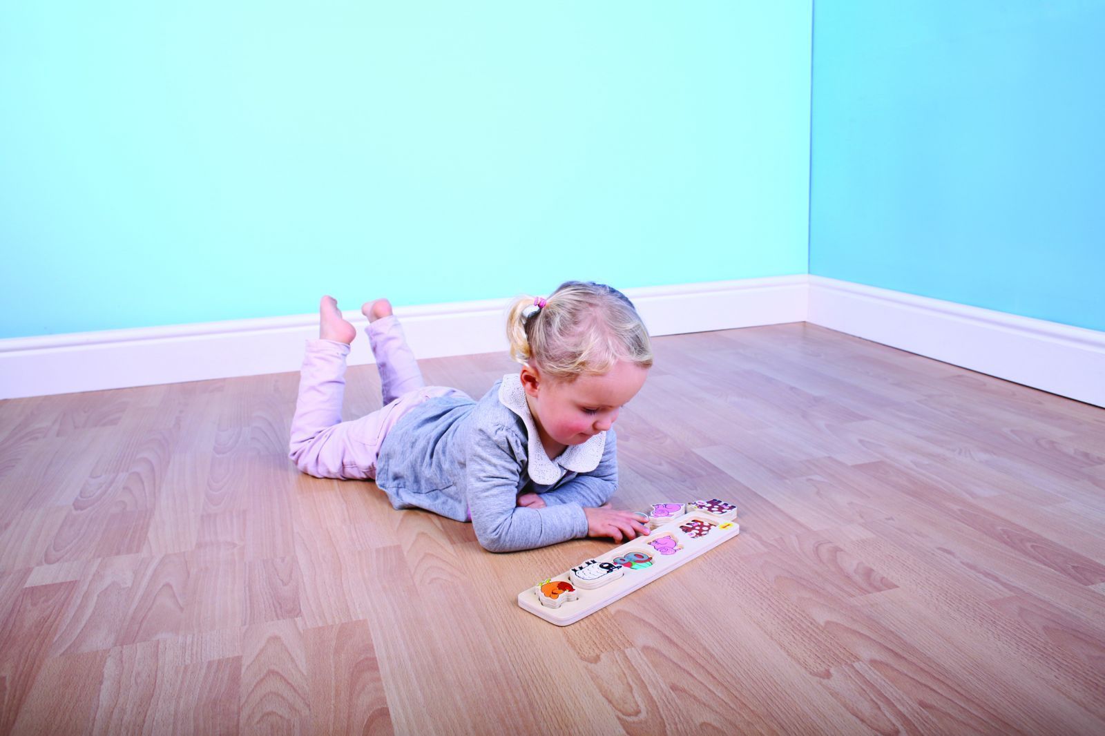 Bigjigs Toys Dřevěné vkládací puzzle Bigjigs Baby Farma - obrázek 16