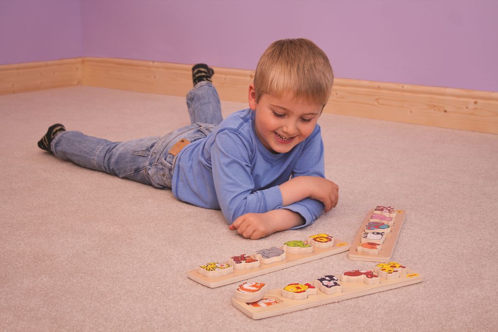 Bigjigs Toys Dřevěné vkládací puzzle Bigjigs Baby Farma - obrázek 17