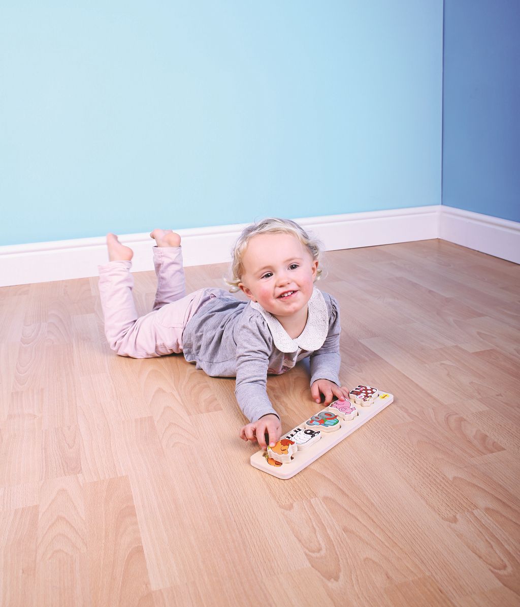 Bigjigs Toys Dřevěné vkládací puzzle Bigjigs Baby Farma - obrázek 18