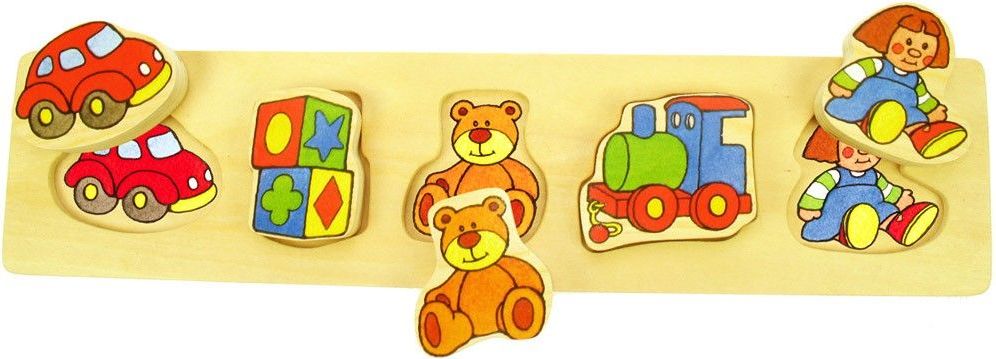 Bigjigs Toys Dřevěné vkládací puzzle Bigjigs Baby Hračky - obrázek 3