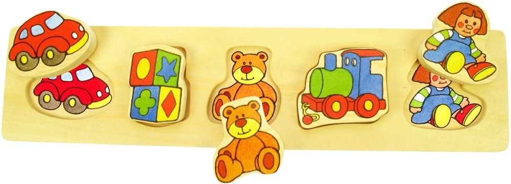 Bigjigs Toys Dřevěné vkládací puzzle Bigjigs Baby Hračky - obrázek 6