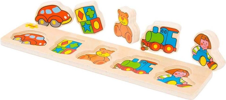 Bigjigs Toys Dřevěné vkládací puzzle Bigjigs Baby Hračky - obrázek 8