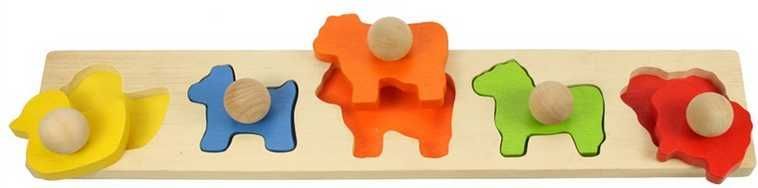 Bigjigs Baby Vkládací puzzle zvířata - obrázek 3
