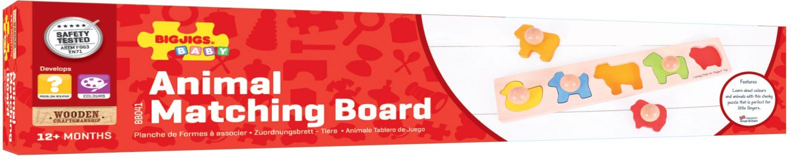 Bigjigs Baby Vkládací puzzle zvířata - obrázek 6