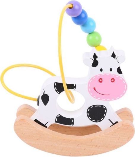 Bigjigs Baby Motorický labyrint houpačka kravička - obrázek 1