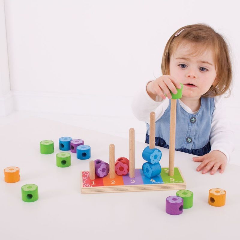 Bigjigs Baby Nasazování barevných květinek - obrázek 4