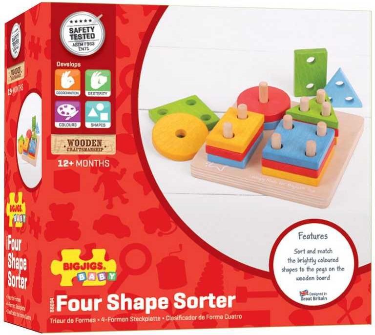 Bigjigs Baby Nasazování barevných tvarů na tyče - obrázek 6