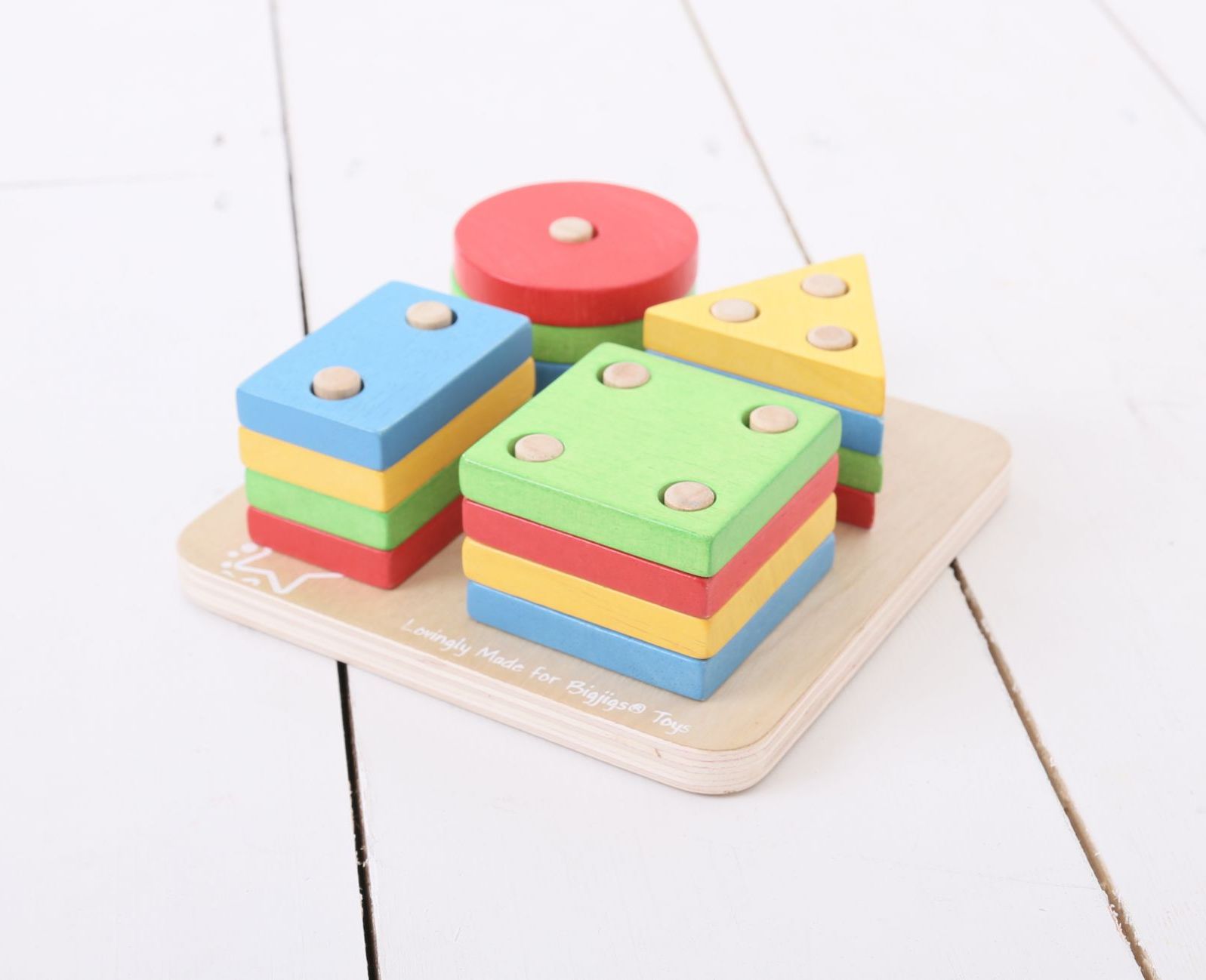 Bigjigs Baby Nasazování barevných tvarů na tyče - obrázek 11