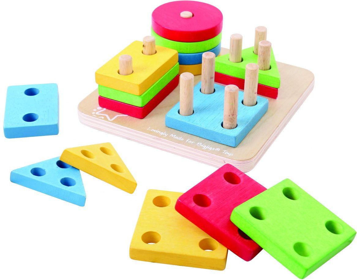 Bigjigs Baby Nasazování barevných tvarů na tyče - obrázek 13