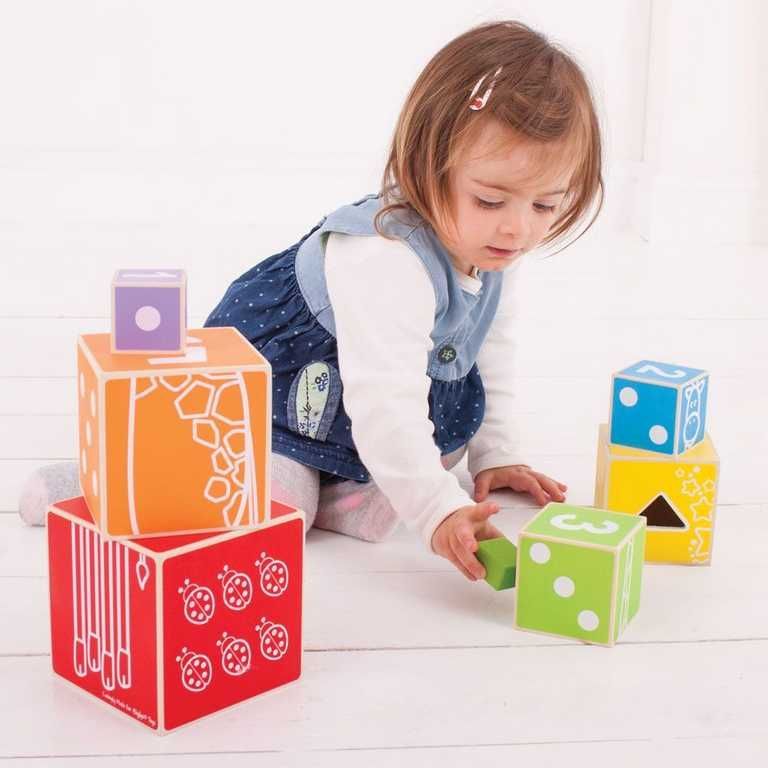 BIGJIGS TOYS Bigjigs Baby Dřevěná barevná věž s tvary - obrázek 12
