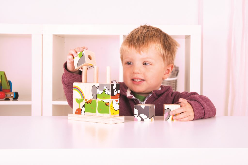 BIGJIGS TOYS Bigjigs Baby Nasazovací kostky zvířátka - obrázek 5