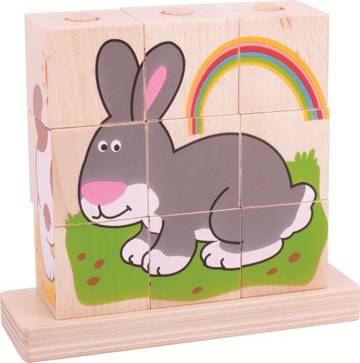 BIGJIGS TOYS Bigjigs Baby Nasazovací kostky zvířátka - obrázek 6