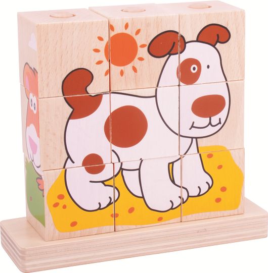 BIGJIGS TOYS Bigjigs Baby Nasazovací kostky zvířátka - obrázek 7