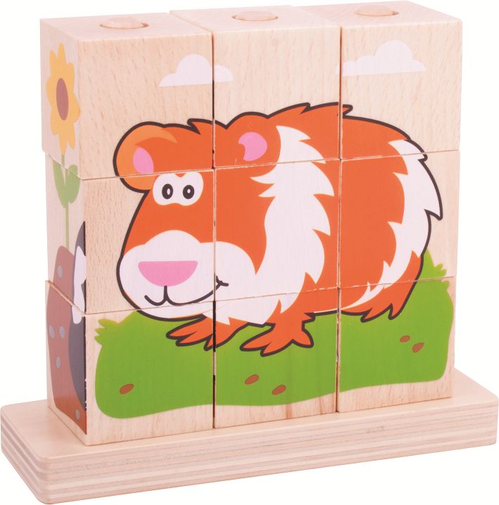 BIGJIGS TOYS Bigjigs Baby Nasazovací kostky zvířátka - obrázek 8