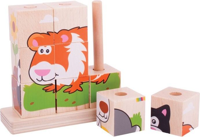 BIGJIGS TOYS Bigjigs Baby Nasazovací kostky zvířátka - obrázek 9