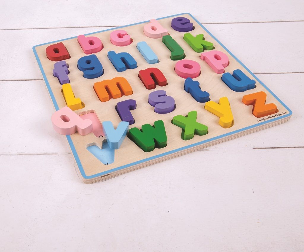 Bigjigs Baby Dřevěné puzzle Abeceda malá písmena - obrázek 5