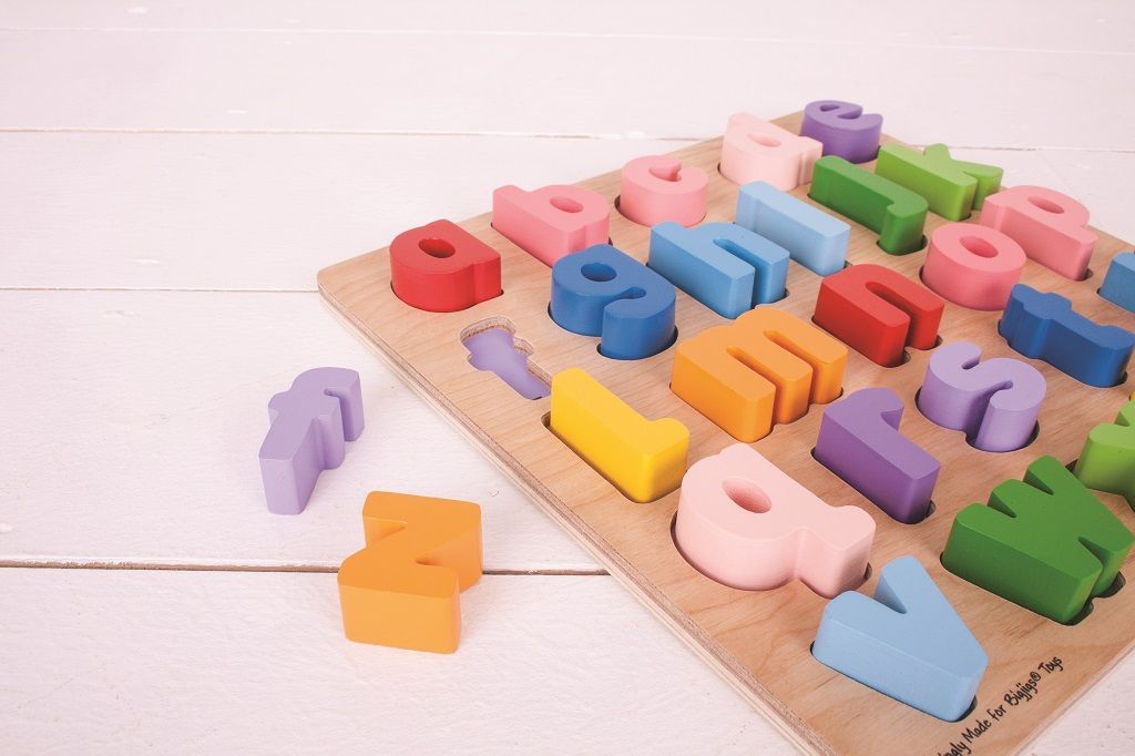 Bigjigs Baby Dřevěné puzzle Abeceda malá písmena - obrázek 6