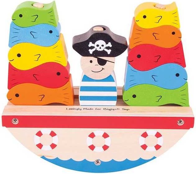 BIGJIGS TOYS Bigjigs Baby Nasazovací kostky pirát - obrázek 3