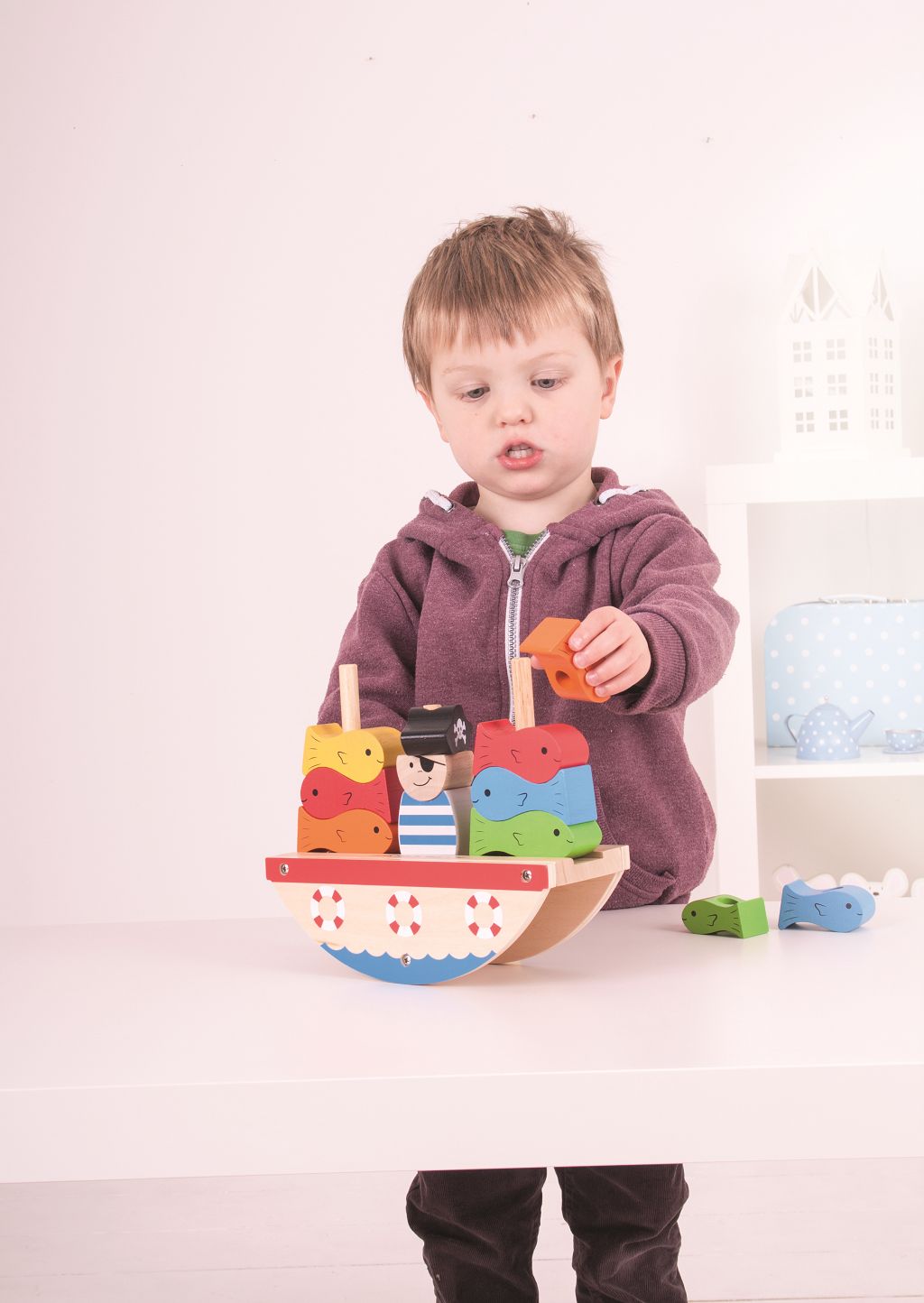 BIGJIGS TOYS Bigjigs Baby Nasazovací kostky pirát - obrázek 7