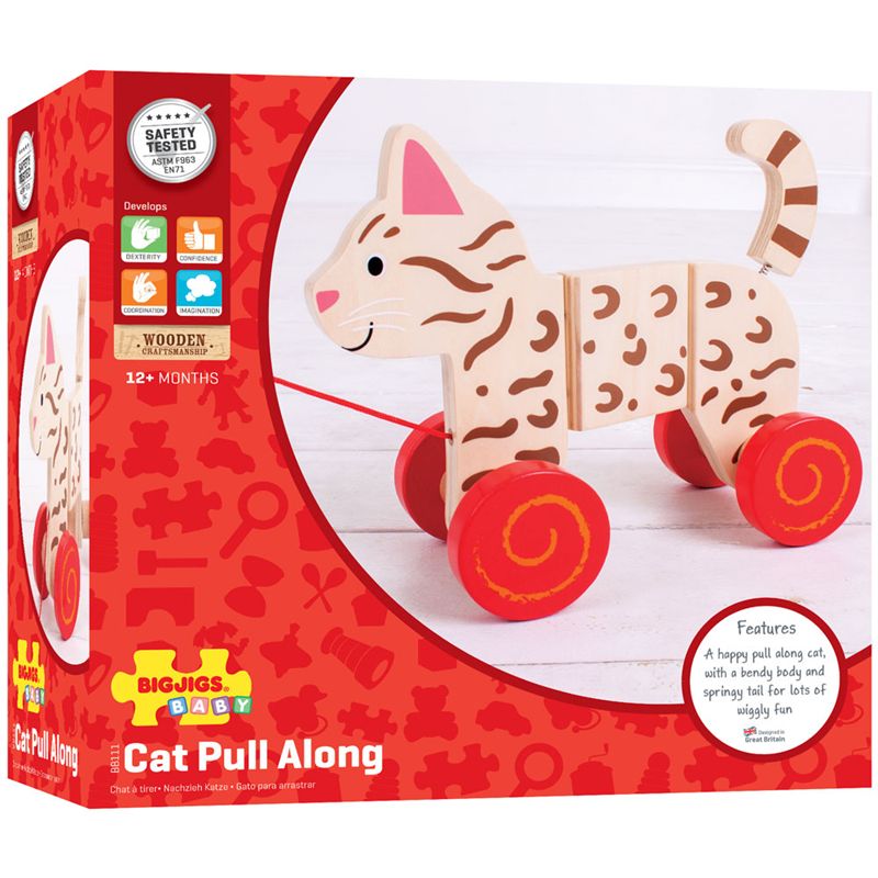 Bigjigs Baby Tahací kočka - obrázek 3