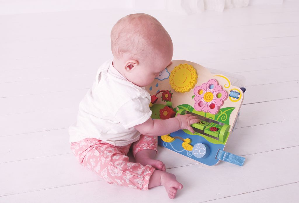 BIGJIGS TOYS Bigjigs Baby Dřevěná motorická deska květy - obrázek 13