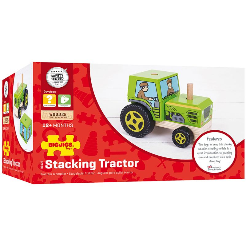 BIGJIGS TOYS Bigjigs Baby Nasazování traktor - obrázek 3