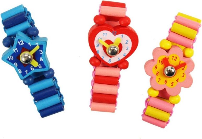 Bigjigs Toys Dřevěné náramkové hodinky 1ks - obrázek 1
