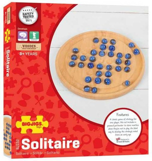 Bigjigs Toys Dřevěný solitér - obrázek 4
