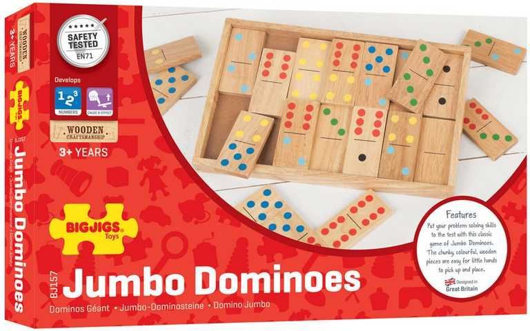 Bigjigs Toys Velké dřevěné domino - obrázek 6