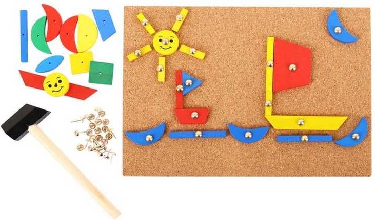 Bigjigs Toys Kreativní deska přibíjení tvarů - obrázek 3