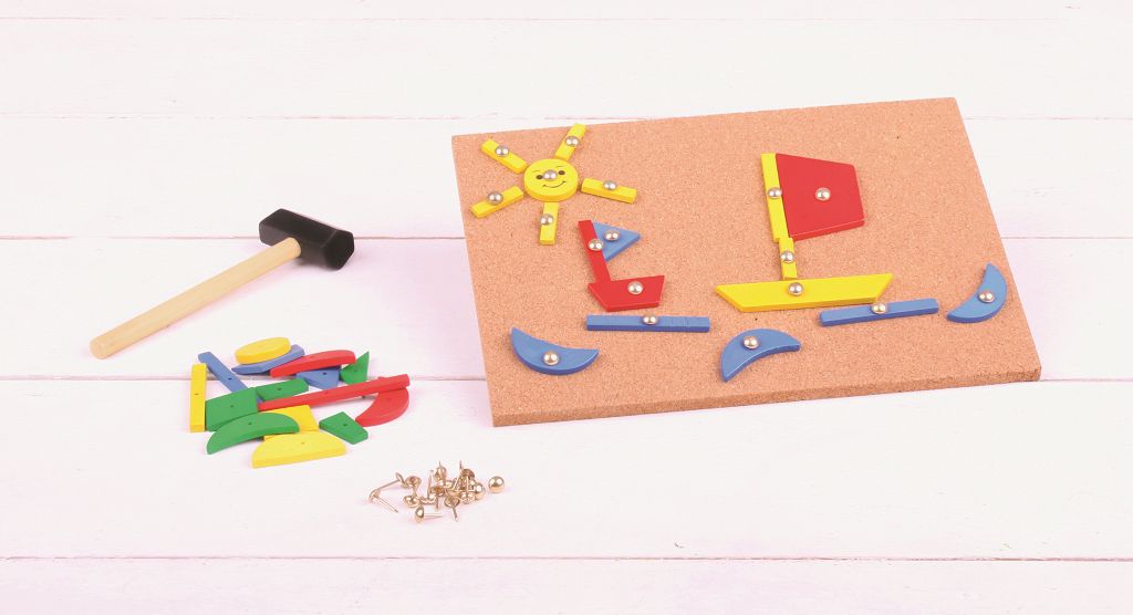 Bigjigs Toys Kreativní deska přibíjení tvarů - obrázek 4