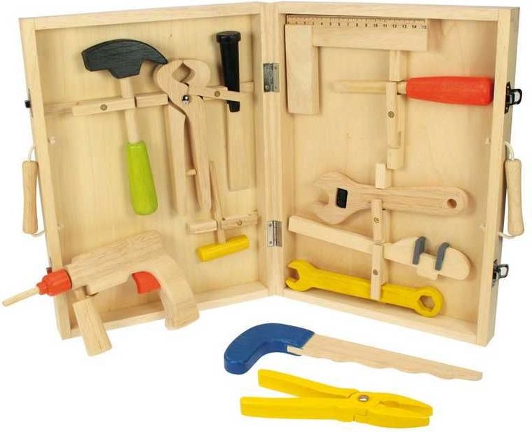 Malý kutil - Kufřík s dřevěným nářadím KIDS (Bigjigs) - obrázek 5