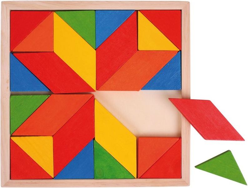 Bigjigs Toys Dřevěná mozaika barevná - obrázek 1