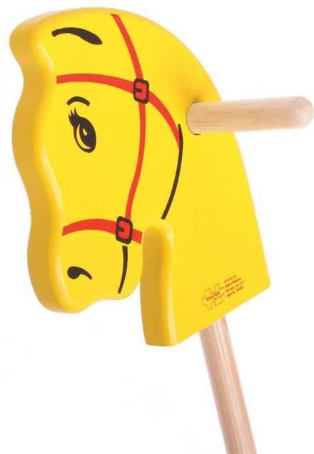 Bigjigs Toys Koníček na tyči žlutý - obrázek 6