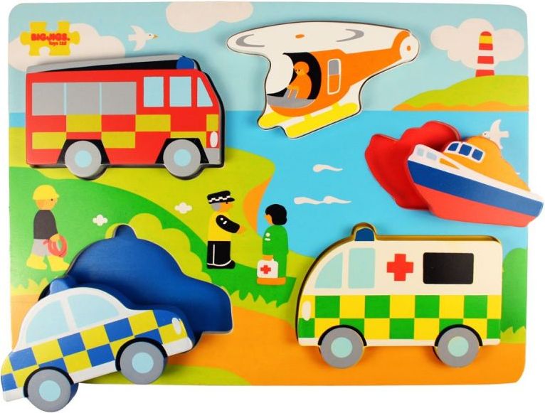 Vkládací puzzle Bigjigs Toys Záchranáři - obrázek 1