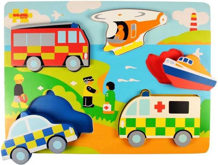 Vkládací puzzle Bigjigs Toys Záchranáři - obrázek 2