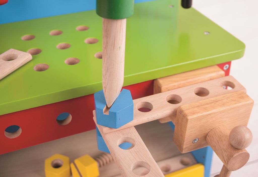 Bigjigs Toys Pracovní ponk modrý - obrázek 4