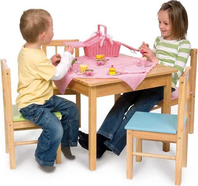 Bigjigs Toys Dětský dřevěný hrací stůl - obrázek 6
