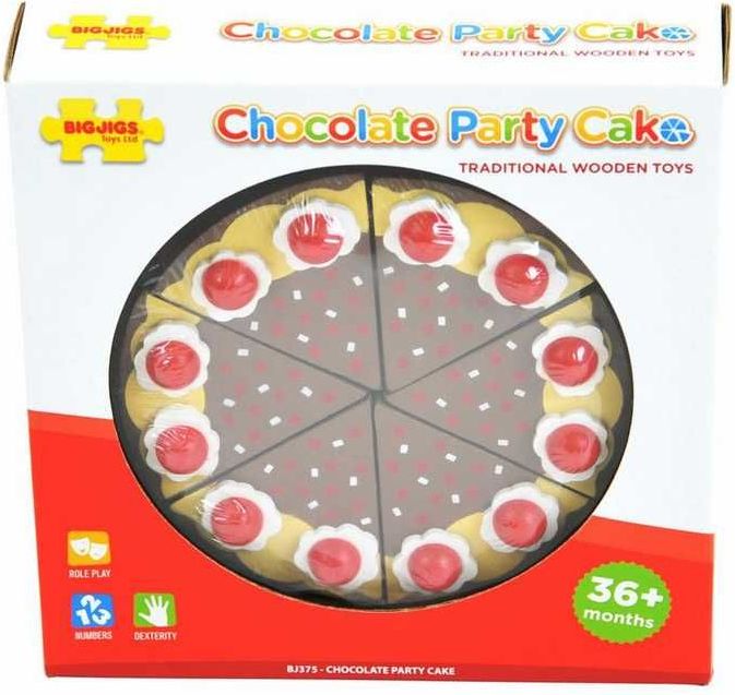 Dřevěný krájecí čokoládový dort Bigjigs Toys - obrázek 5