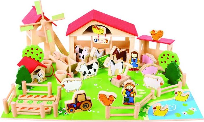 Farma - Velká dřevěná farma, 48 dílů (Bigjigs) - obrázek 11