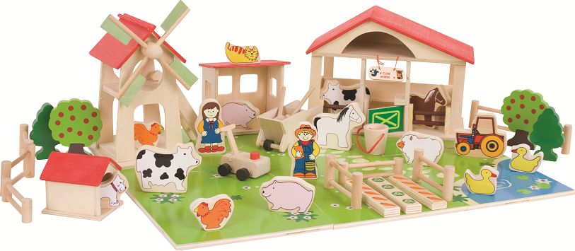 Farma - Velká dřevěná farma, 48 dílů (Bigjigs) - obrázek 12