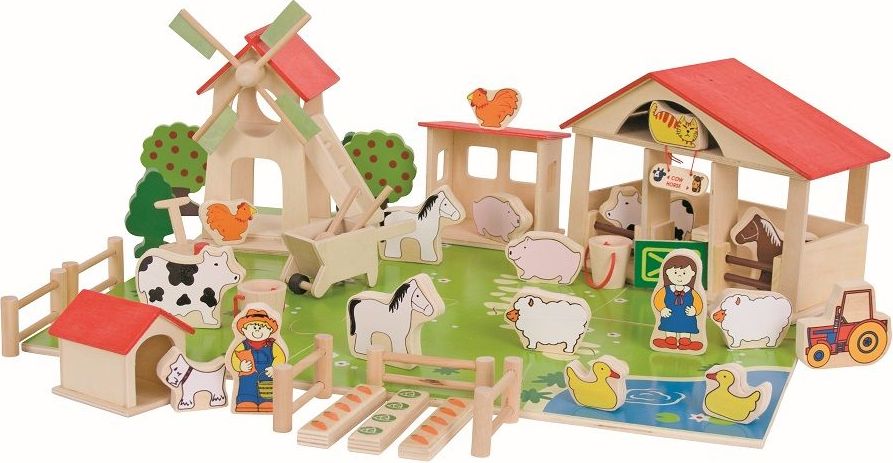 Farma - Velká dřevěná farma, 48 dílů (Bigjigs) - obrázek 13