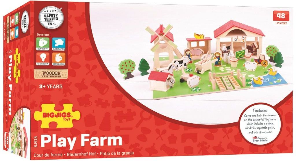 Farma - Velká dřevěná farma, 48 dílů (Bigjigs) - obrázek 16