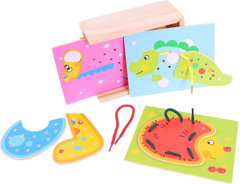 Šití - Prošívací krabička, Zvířátka (Bigjigs) - obrázek 1