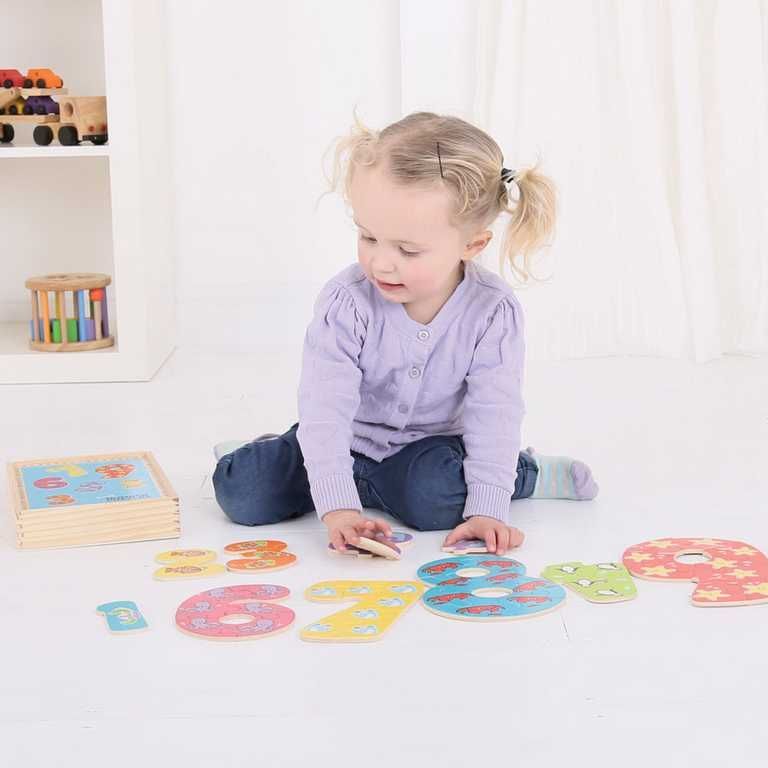 Bigjigs Toys Dřevěné puzzle čísla 1-9 - obrázek 10