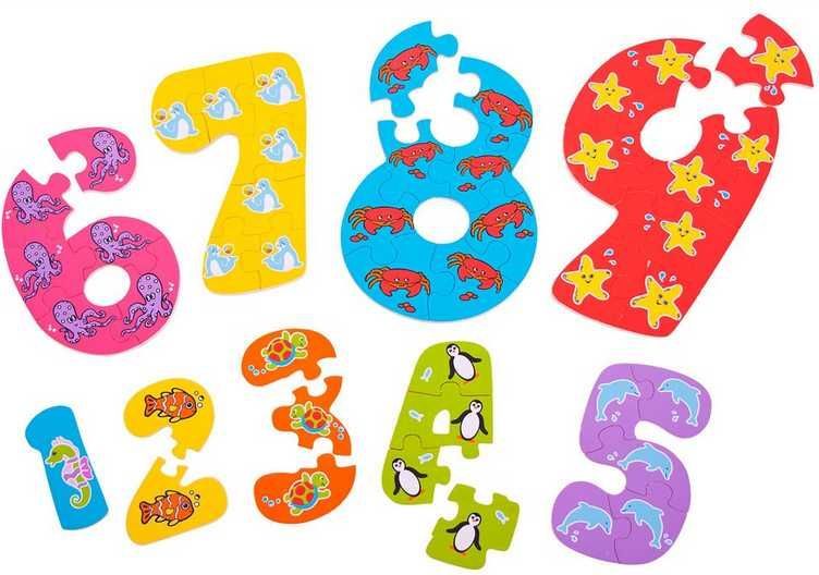 Bigjigs Toys Dřevěné puzzle čísla 1-9 - obrázek 12
