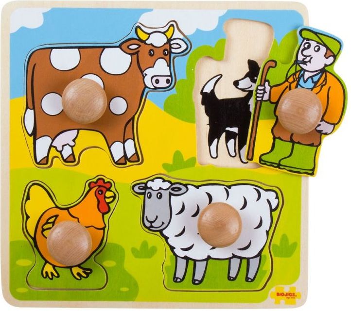 Bigjigs Toys Vkládací puzzle farma - obrázek 1