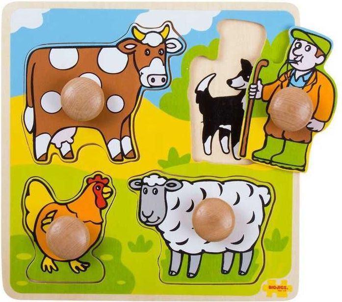 Bigjigs Toys Vkládací puzzle farma - obrázek 2
